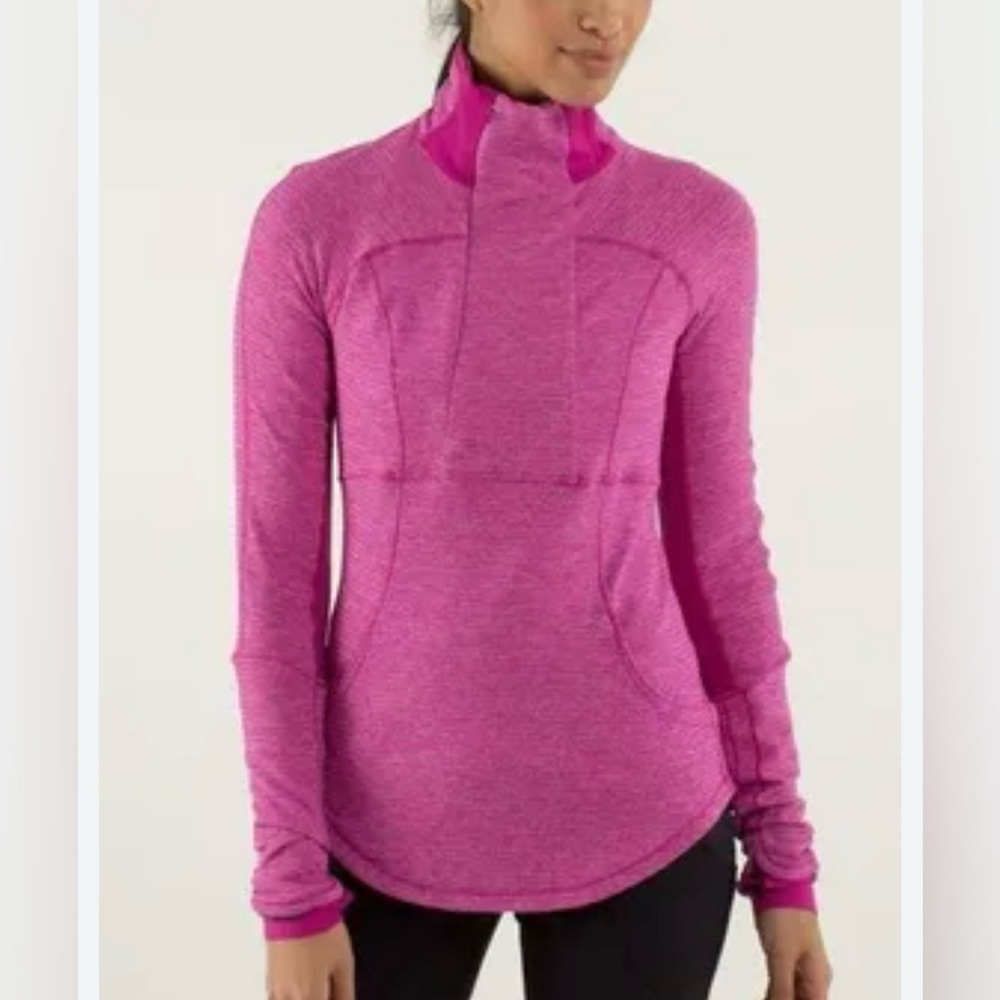 Lululemon Base Runner Half Zip Size 4 Rasberry color